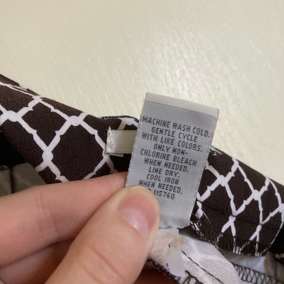 🪻Charter Club Pant Shop Classic Fit Brown & White Patterned Pants A - Picture 4 of 8